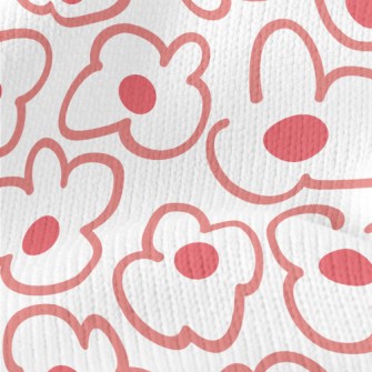 Large Line Flowers Stretch Jersey