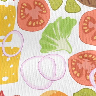 Sliced Burger Ingredients Stretch Jersey