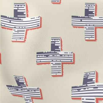 Retro Striped Cross Lightweight Cotton Poplin