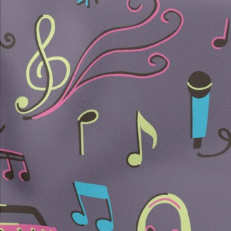 Retro And Charming Music Lightweight Cotton Poplin