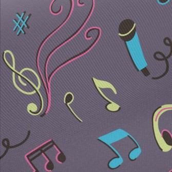 Retro And Charming Music Midweight Cotton Poplin