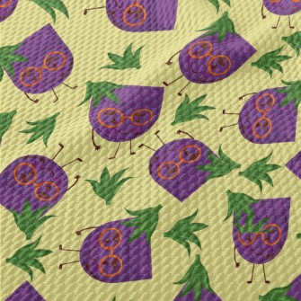 Eggplant Pocket Birdseye Piqué