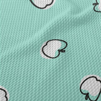 White Apple Silhouette Birdseye Piqué