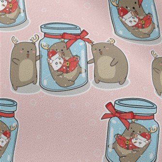 Elk And Christmas Cat Chiffon