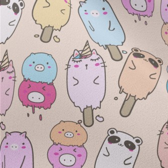 Cute Animal Ice Cream Chiffon