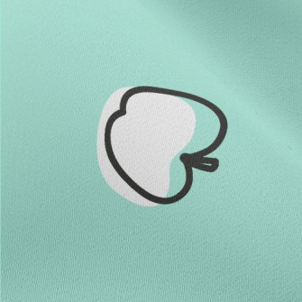 White Apple Silhouette Chiffon