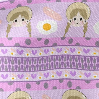 Girl With Breakfast Waterproof Canvas