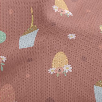 Easter Cup Cakes Athletic Mesh Flat Back