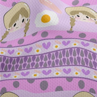 Girl With Breakfast Athletic Mesh Flat Back