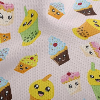 Cup Cake With Bubble Tea Athletic Mesh Flat Back
