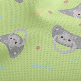 Baby Cat Pacifier Athletic Mesh Flat Back