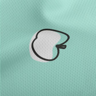 White Apple Silhouette Athletic Mesh Flat Back