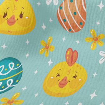 Happy Chick And Easter Eggs Terry