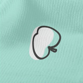 White Apple Silhouette Terry