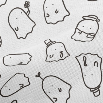 Hand Drawn Cute Little Ghost Performance Linen