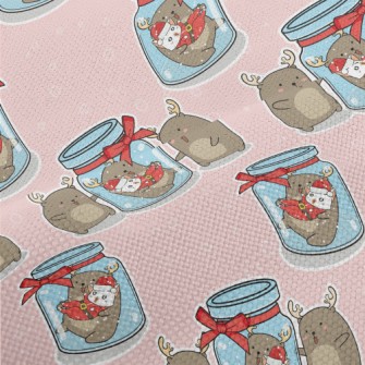 Elk And Christmas Cat Performance Linen