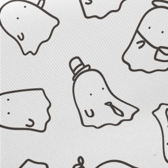 Hand Drawn Cute Little Ghost Twill