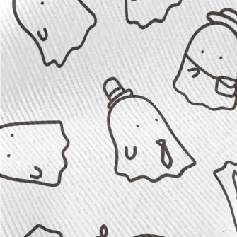 Hand Drawn Cute Little Ghost Standard Corduroy