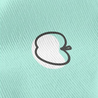 White Apple Silhouette Standard Corduroy