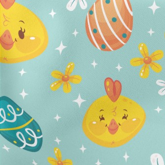 Happy Chick And Easter Eggs Stretch Ponte