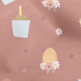 Easter Cup Cakes Micro Fleece