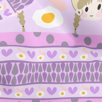 Girl With Breakfast Micro Fleece