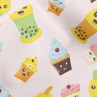 Cup Cake With Bubble Tea Micro Fleece