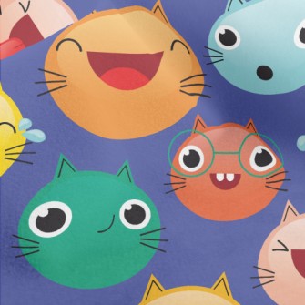 Colorful Cat Emoji Micro Fleece