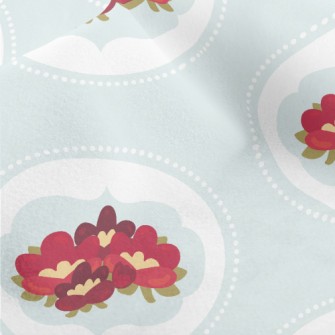 Cartoon Elegant Flowers Micro Fleece