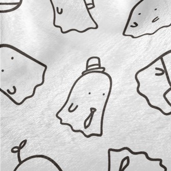 Hand Drawn Cute Little Ghost Minky