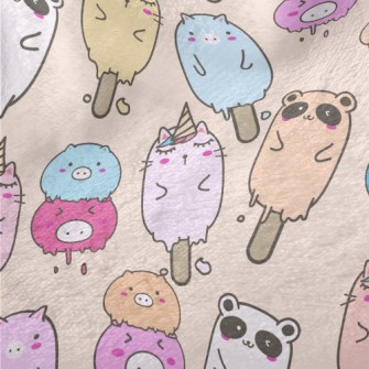 Cute Animal Ice Cream Minky