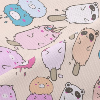 Cute Animal Ice Cream Piqué