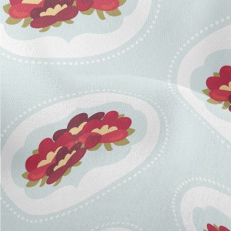Cartoon Elegant Flowers Lightweight Performance Linen