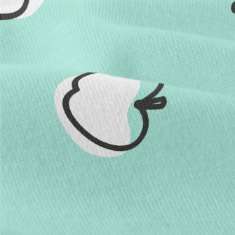 White Apple Silhouette Modern Jersey