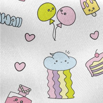 Dreamy Cute Graffiti Jersey Backed Fleece