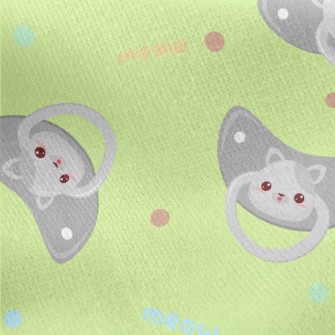 Baby Cat Pacifier Jersey Backed Fleece