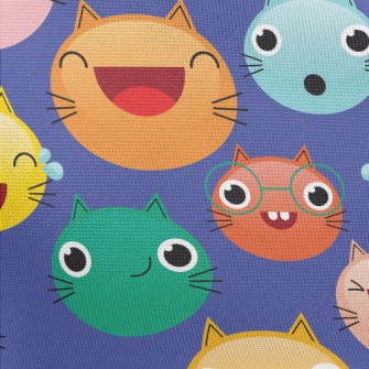 Colorful Cat Emoji Pongee
