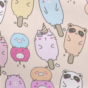 Cute Animal Ice Cream Pongee