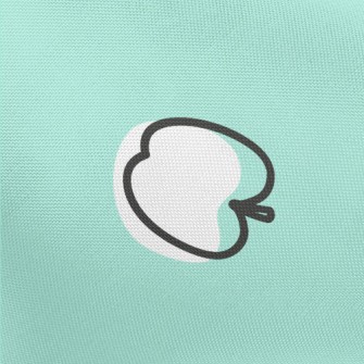 White Apple Silhouette Pongee