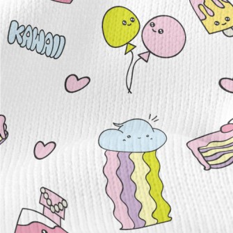 Dreamy Cute Graffiti Stretch Jersey