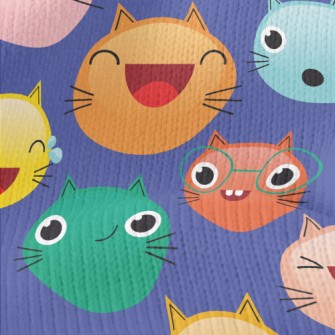 Colorful Cat Emoji Stretch Jersey