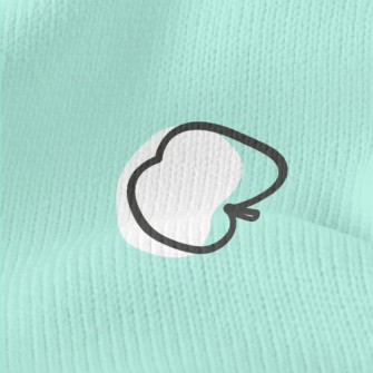 White Apple Silhouette Stretch Jersey