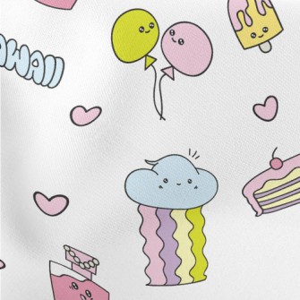 Dreamy Cute Graffiti Lightweight Cotton Poplin