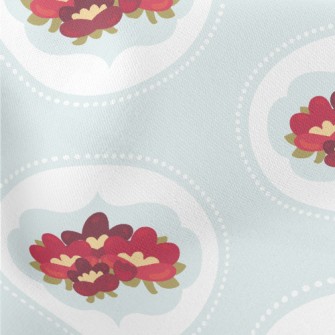 Cartoon Elegant Flowers Lightweight Cotton Poplin