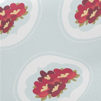 Cartoon Elegant Flowers Midweight Cotton Poplin