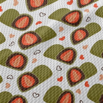 Matcha Red Bean Strawberry Dai Birdseye Piqué