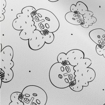 Funny Hand Drawn Woman Chiffon