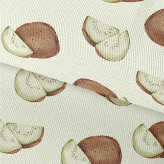 Watercolor Hand Drawn Kiwi Fru Waterproof Oxford