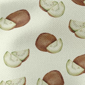 Watercolor Hand Drawn Kiwi Fru Waterproof Canvas