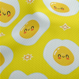 Smiley Heart Fried Egg Athletic Mesh Flat Back